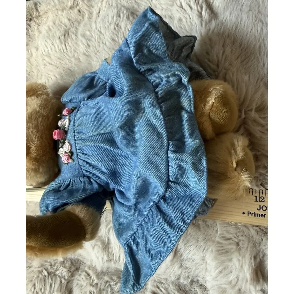 Boyds Bears Alice Plush Bear 13” Blue Dress Archive Collection Vintage 1994
